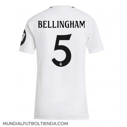 Camiseta Real Madrid Jude Bellingham #5 Primera Equipación Replica 2024-25 para mujer mangas cortas